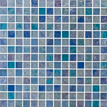 Glass Luster Aqua Blue Mosaic Polished 1