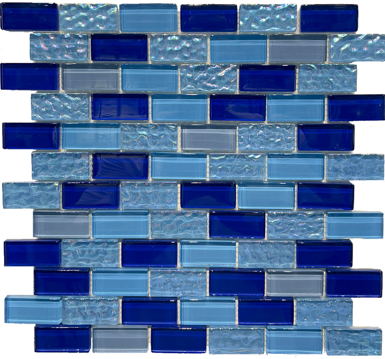 Glass LUSTER BLUE  Mosaic Polished 1