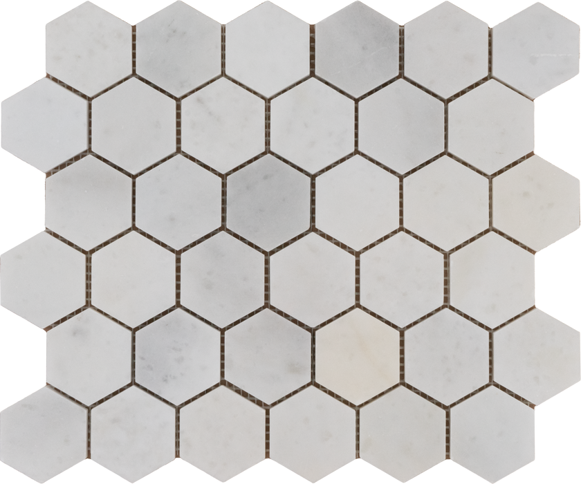 Marble Snow White Mosaic Polished 1
