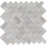 Marble Snow White Braid Mosaic Honed 1