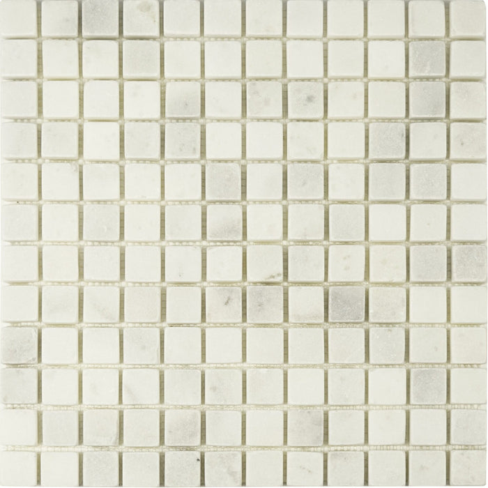 Marble Snow White Mosaic Tumbled 1