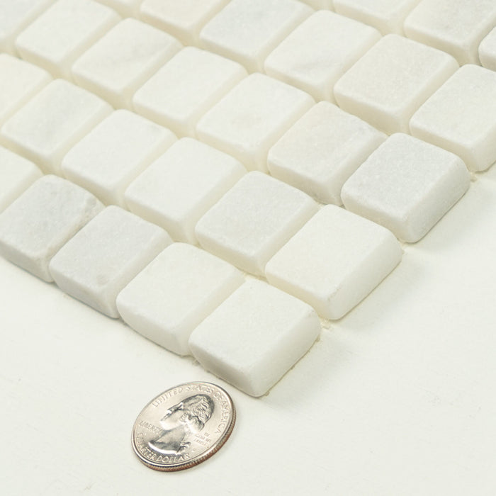 Marble Snow White Mosaic Tumbled 2