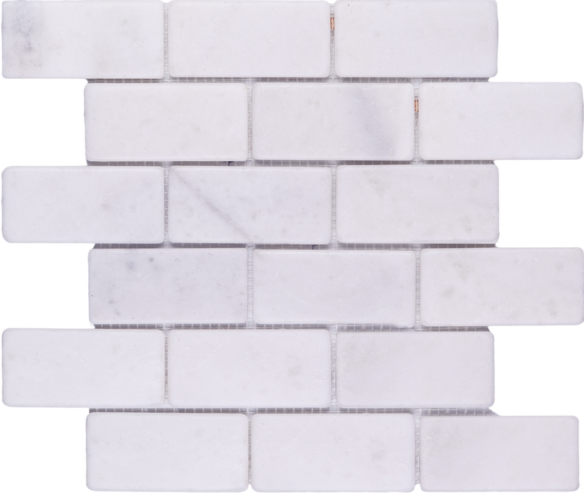 Marble Snow White Mosaic Tumbled 1