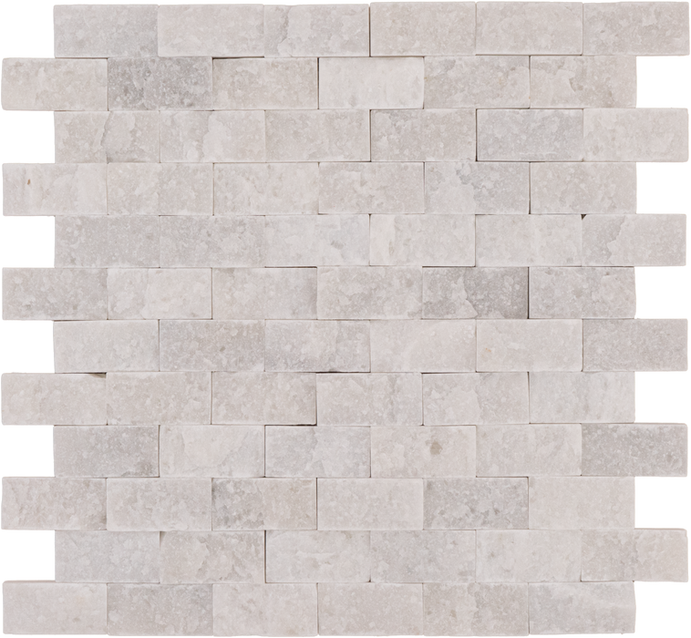 Marble Snow White Mosaic Split Face 1
