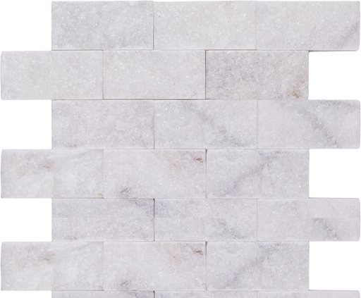 Marble Snow White Mosaic Split Face 1