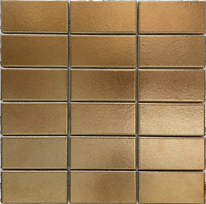 Porcelain Metallica Bronze Mosaic Polished 1