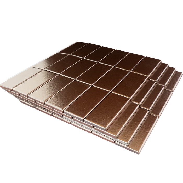 Porcelain Metallica Bronze Mosaic Polished 3