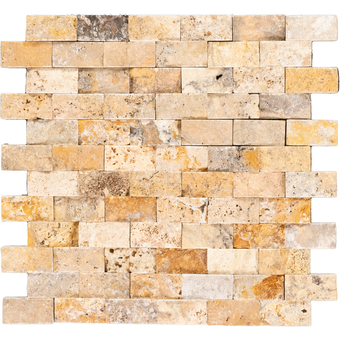 Travertine Escabesa Mosaic Split Face 1
