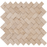 Travertine Extra Light Braid Concave Mosaic Honed 1