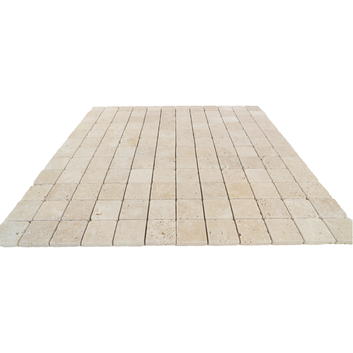 Travertine Extra Light Mosaic Tumbled 2
