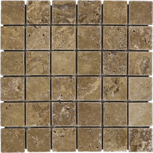 Travertine Noce Mosaic Tumbled 1