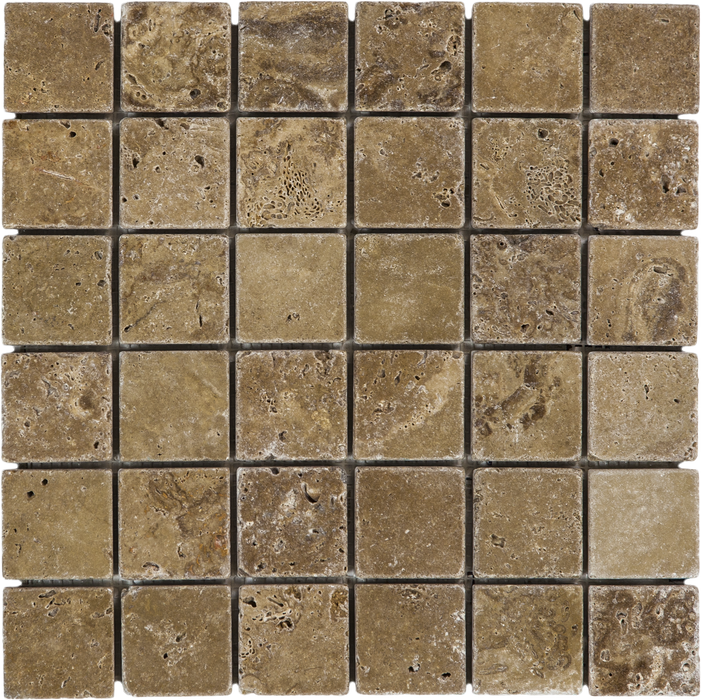 Travertine Noce Mosaic Tumbled 1