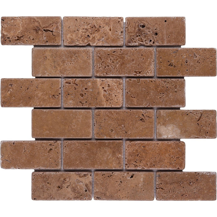 Travertine Noce Mosaic Tumbled 1