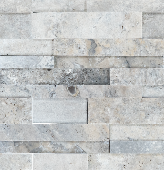 Travertine Nordic Silver 3D Panel Mosaic Honed 1