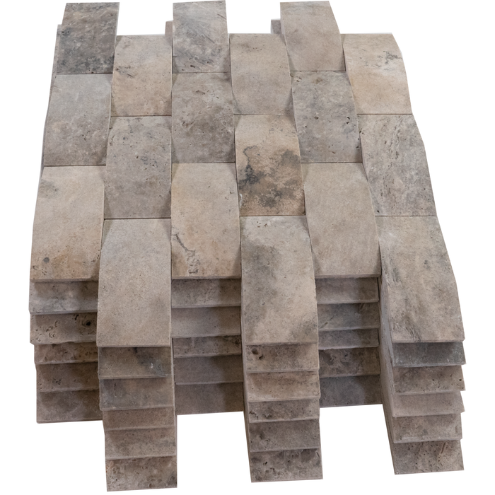 Travertine Nordic Silver Mosaic Honed 3