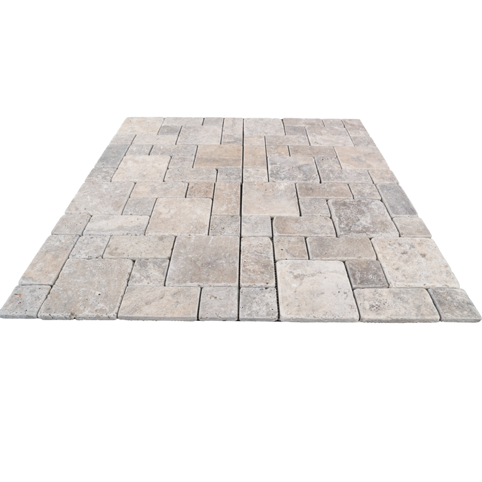 Travertine Nordic Silver Mosaic Tumbled 2