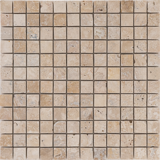 Travertine Nordic Silver Mosaic Tumbled 1