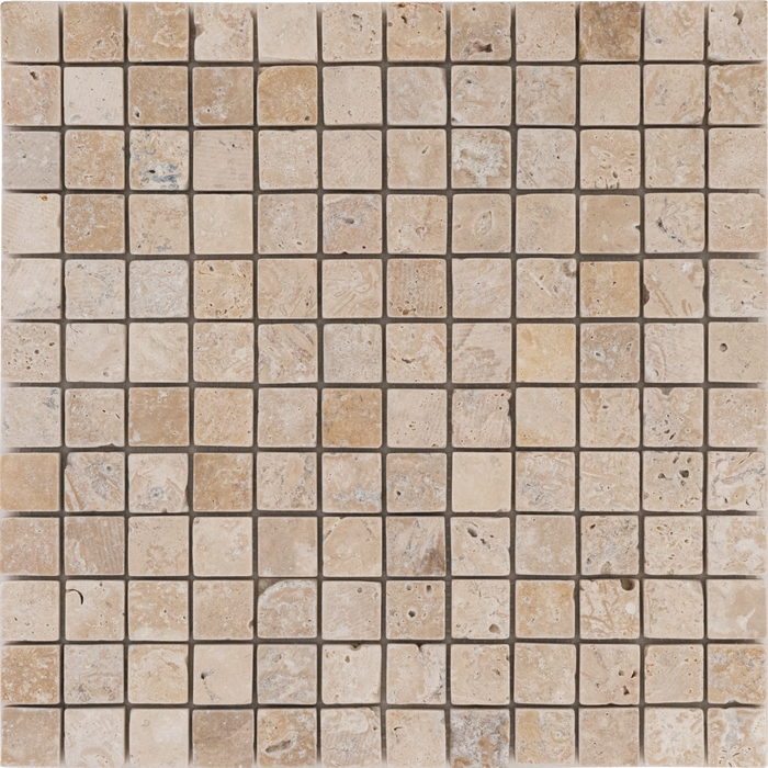 Travertine Nordic Silver Mosaic Tumbled 1