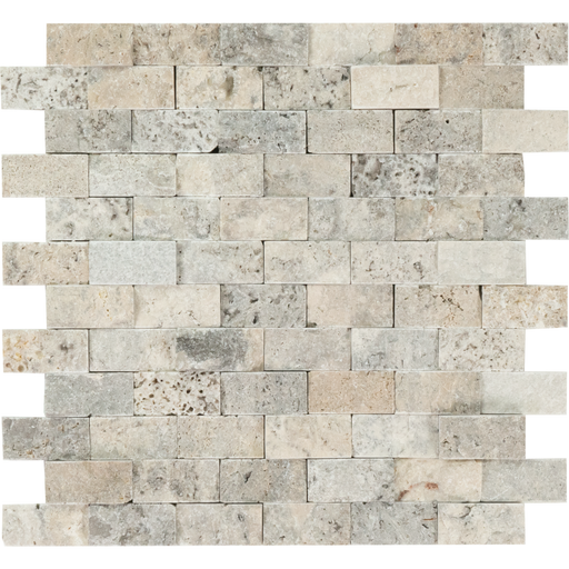 Travertine Nordic Silver Mosaic Split Face 1