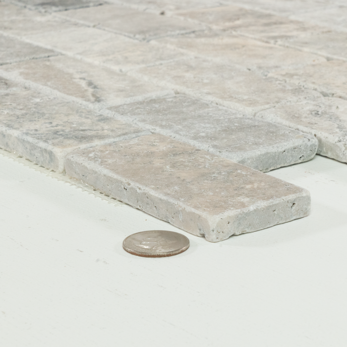 Travertine Nordic Silver Mosaic Tumbled 2