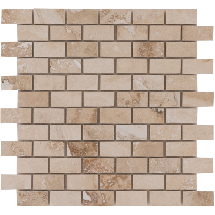 Travertine Tiramisu Mosaic Honed 1