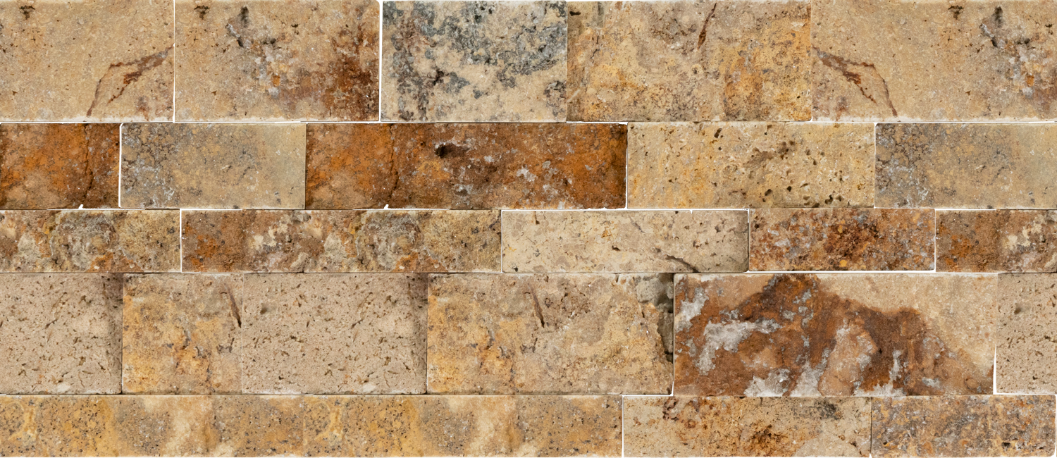 Travertine Escabesa Panel Mosaic Split Face 1