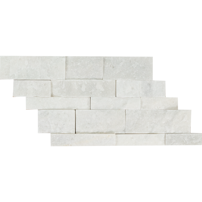 Marble Snow White Mosaic Split Face 1