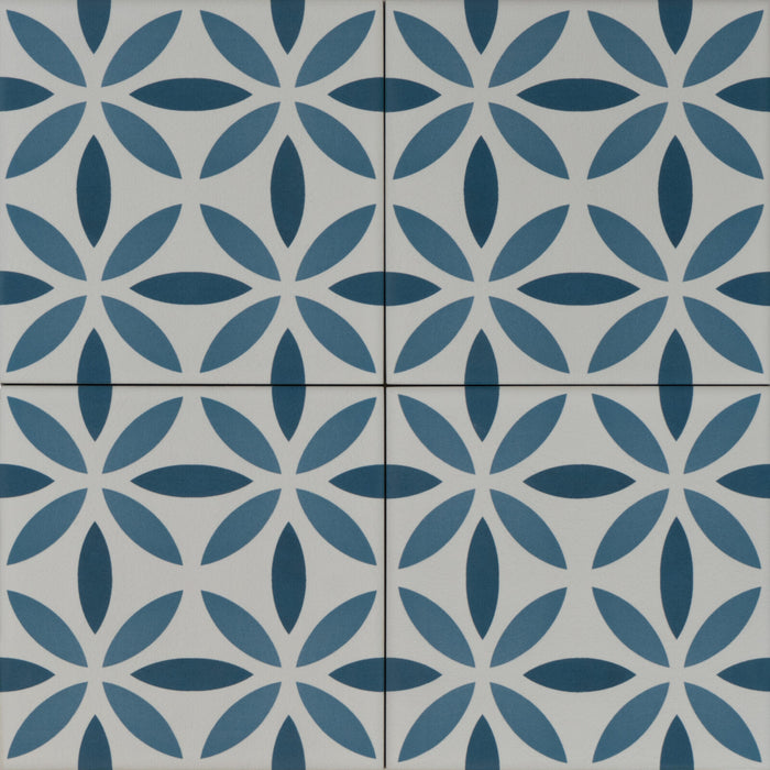 Porcelain Aquarel Deco Antares Blu Tile Matte 1