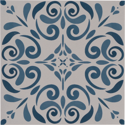 Porcelain Aquarel Deco Vega Blue Tile Matte 1