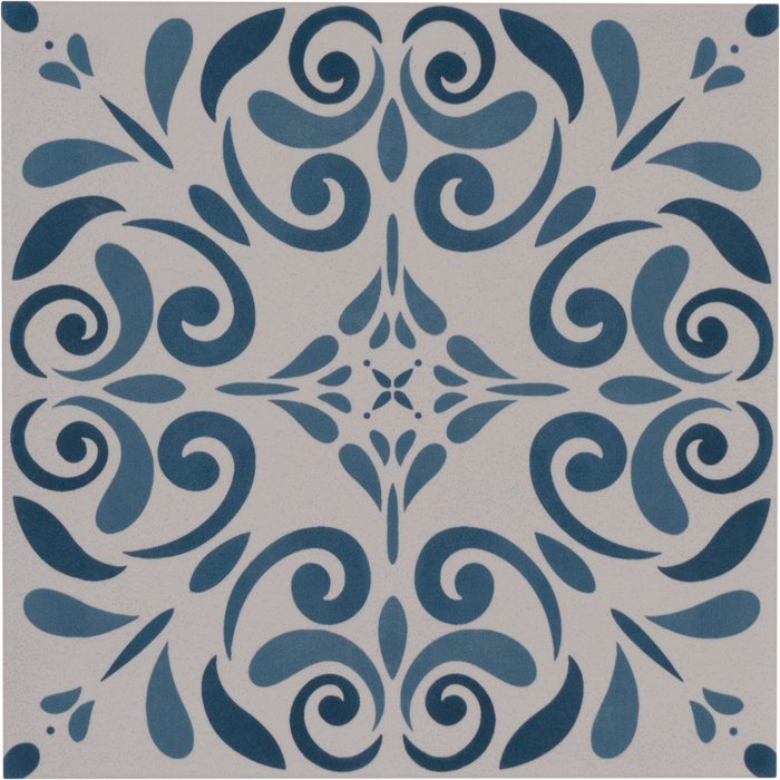 Porcelain Aquarel Deco Vega Blue Tile Matte 1