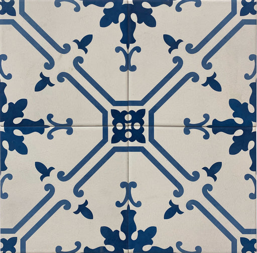 Porcelain Aquarel Deco Elektra Blu Tile Matte 1