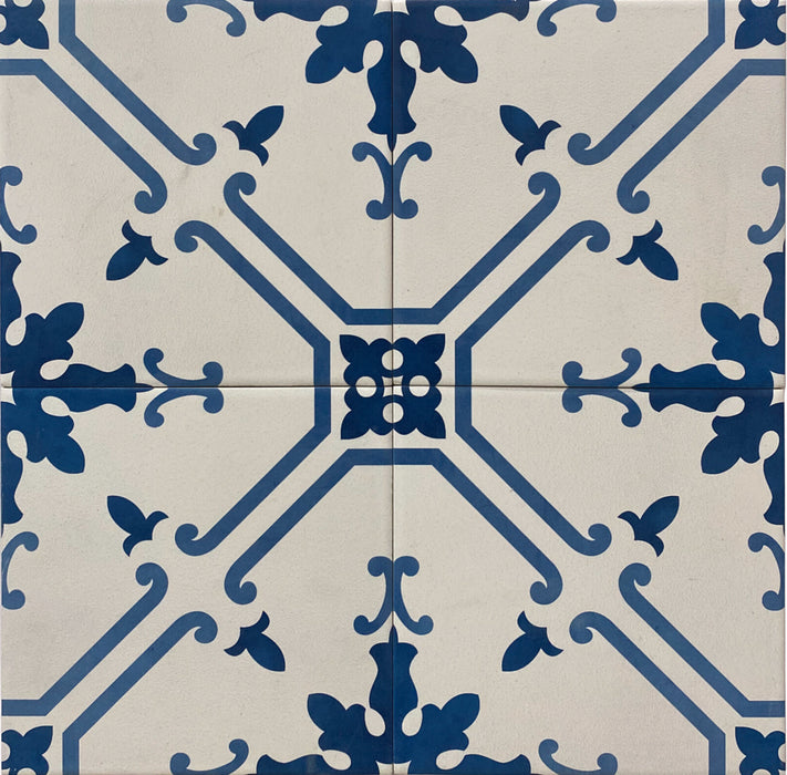 Porcelain Aquarel Deco Elektra Blu Tile Matte 1