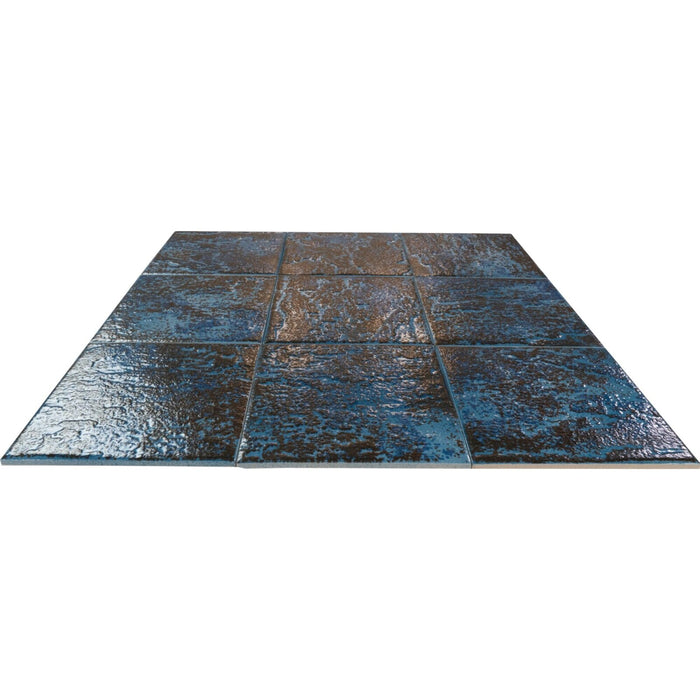 Porcelain Metalli Azurro Tile Glossy 2