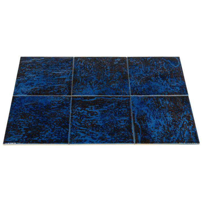 Porcelain Metalli Blue Tile Glossy 3