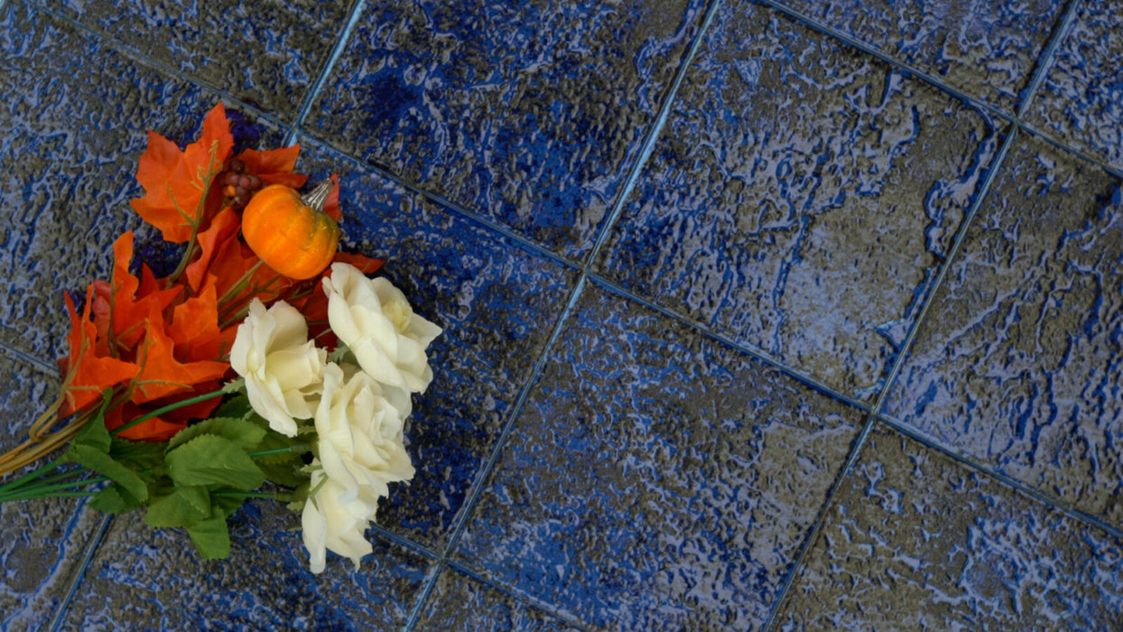 Porcelain Metalli Blue Tile Glossy 6