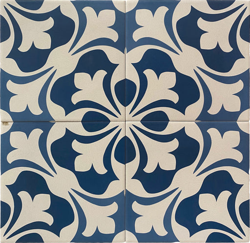 Porcelain Aquarel Deco Sirius Blu Tile Matte 1
