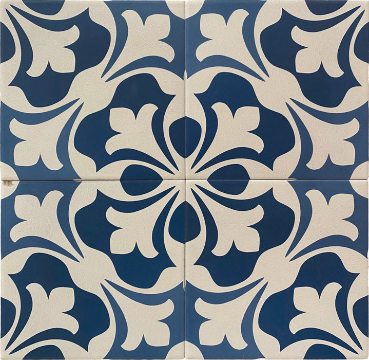 Porcelain Aquarel Deco Sirius Blu Tile Matte 1