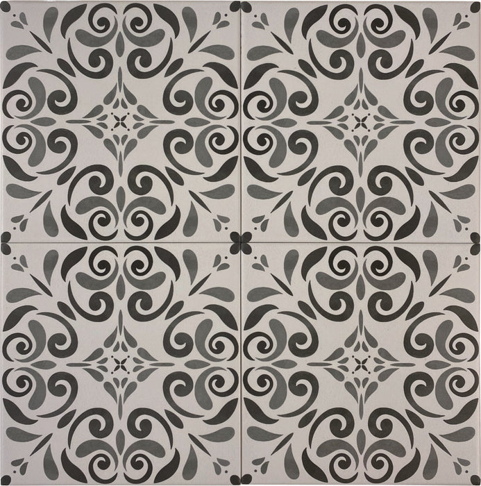 Porcelain Aquarel Deco Vega Grigio Tile Matte 1