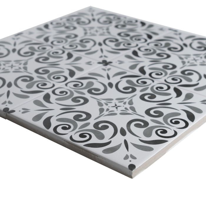 Porcelain Aquarel Deco Vega Grigio Tile Matte 2