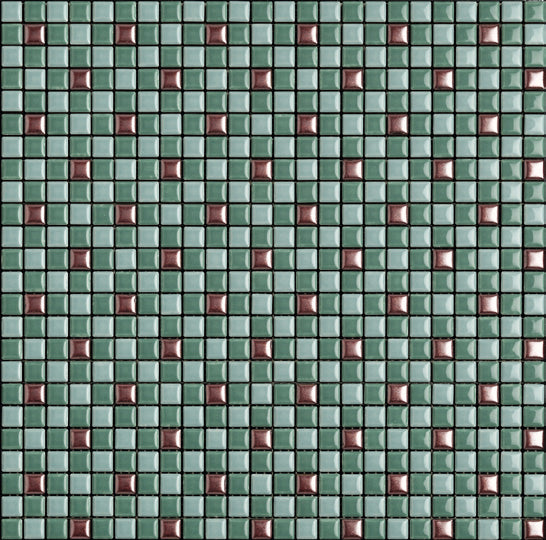 Porcelain Trio Aquamarine  Mosaic Glossy 1
