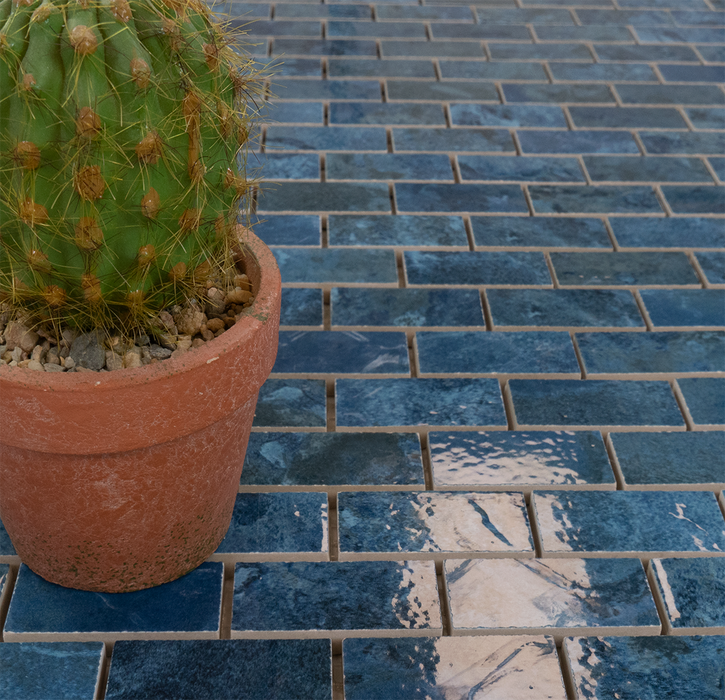 Porcelain Crystal Blue Mosaic Polished 3