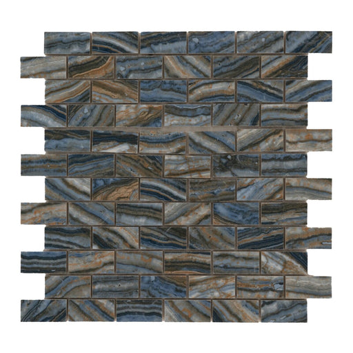 Porcelain Onyx Blue Mosaic Polished 1