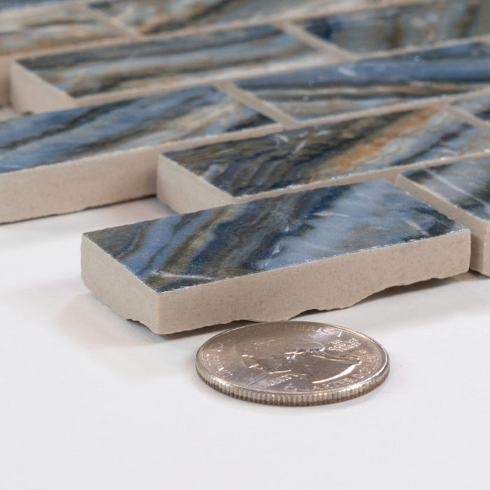 Porcelain Onyx Blue Mosaic Polished 2