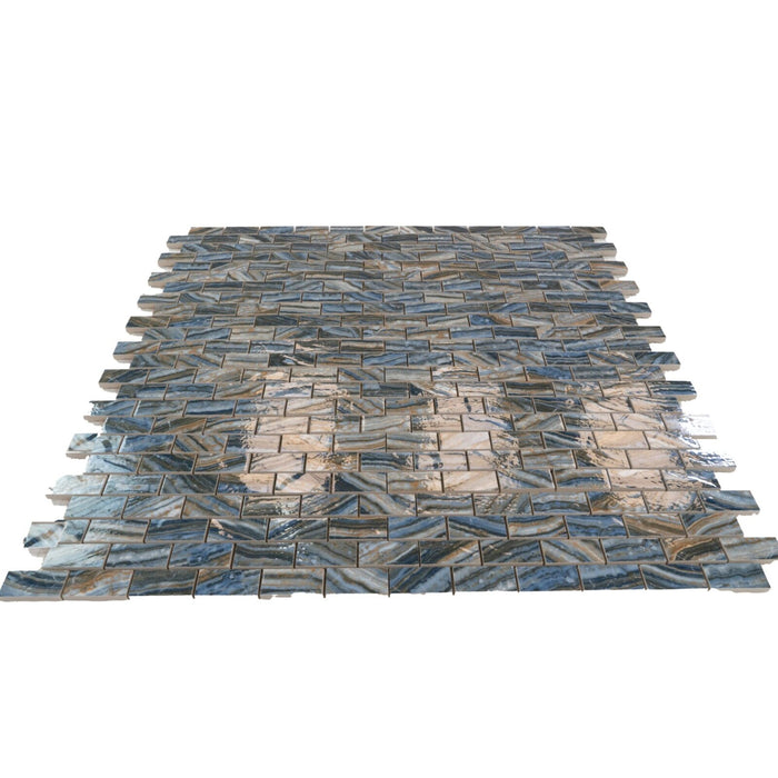 Porcelain Onyx Blue Mosaic Polished 3