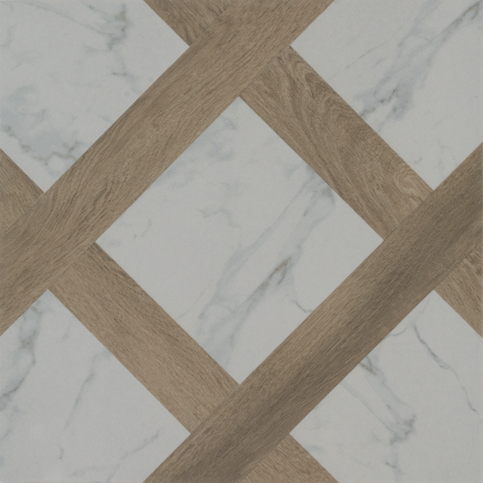 Porcelain Marble and Wood Decoro 1 Tile Matte 1