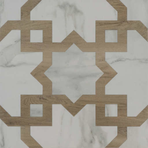 Porcelain Marble and Wood Decoro 4 Tile Matte 1