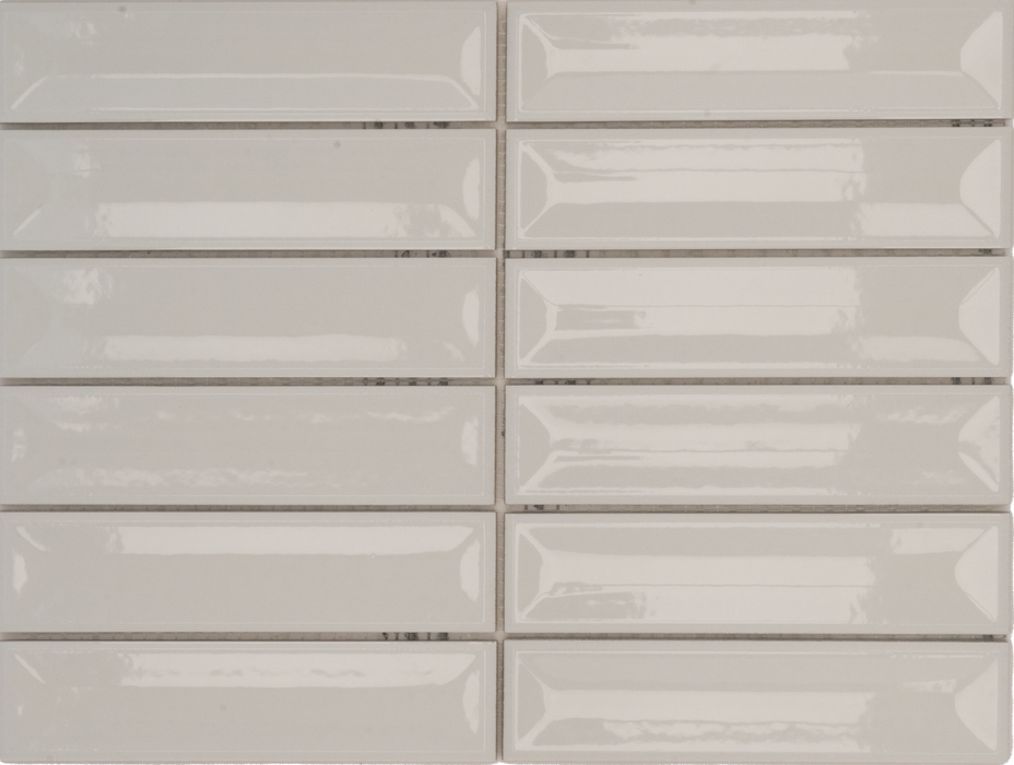 Ceramic Flauti White Concave Mosaic Glossy 1