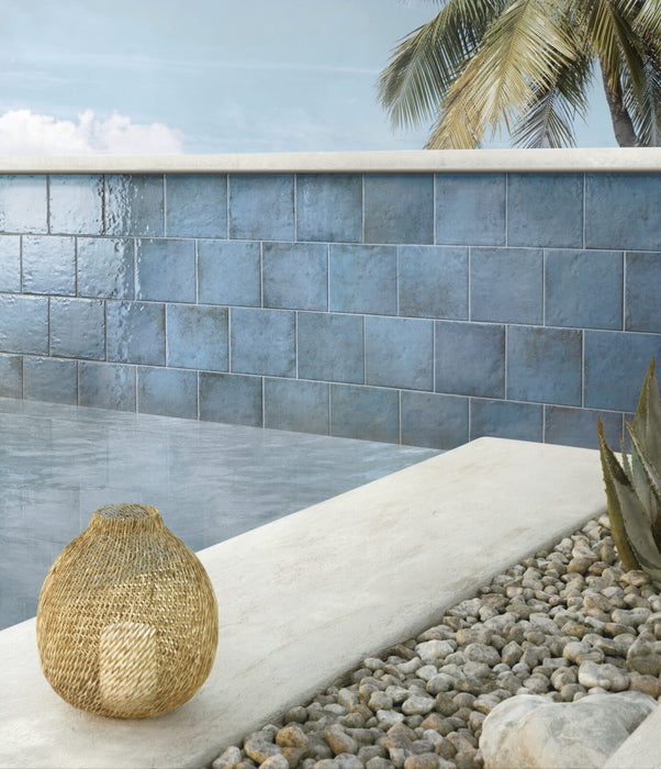Porcelain Oxida Blue Tile Glossy 4