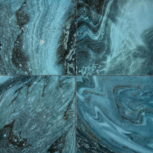 Porcelain Swirl Turquoise Tile Polished 1