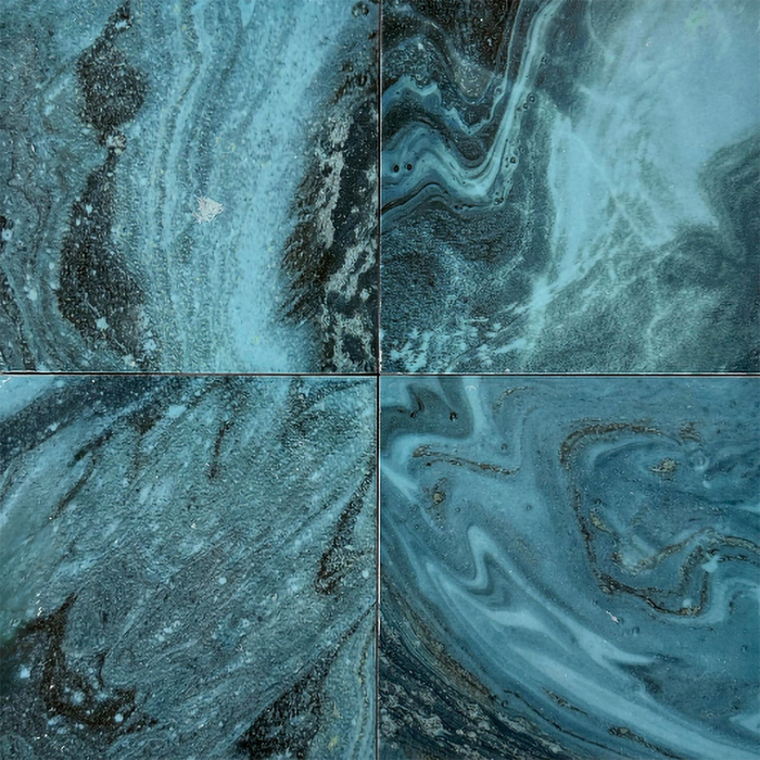 Porcelain Swirl Turquoise Tile Polished 1